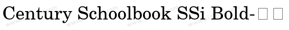 Century Schoolbook SSi Bold字体转换